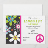 Vredesborduitnodiging - Teen Kaart (Voorkant / Achterkant)