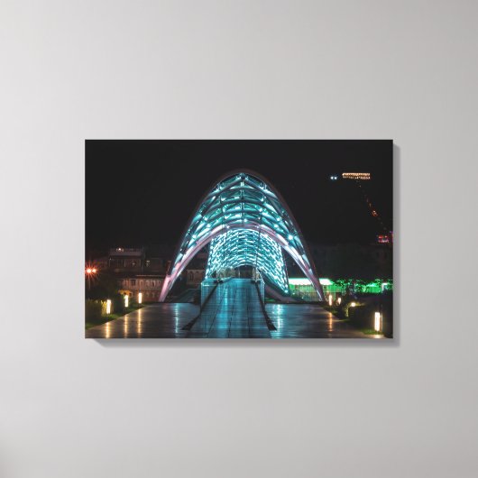 Vredesbrug, Tbilisi, Georgië Canvas Afdruk (Voorkant)