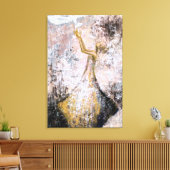 Vredeschildering op canvas wit duif - Abstract Sch Afdruk (Insitu (Woonkamer))