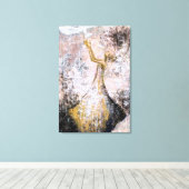 Vredeschildering op canvas wit duif - Abstract Sch Afdruk (Insitu (Houten vloer))