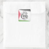 Vredescitaat Sticker: "Er is geen weg naar vrede" Vierkante Sticker (Tas)
