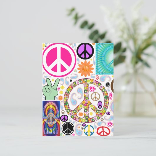 Vredescollage Briefkaart (Staand voorkant)