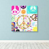 Vredescollage Canvas Afdruk (Insitu (Houten vloer))