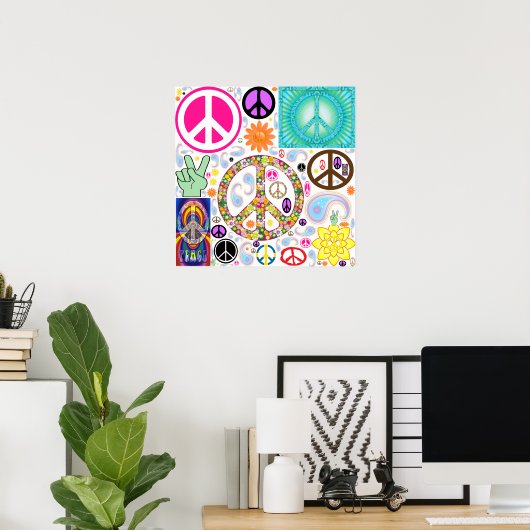 Vredescollage Poster (Thuiskantoor)