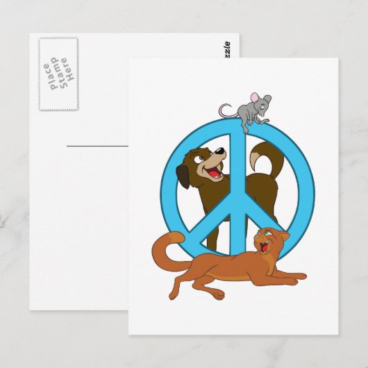 Vredesdieren Briefkaart (Voorkant / Achterkant)