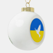 Vredesdove kerstversiering Oekraïne Vlagvrijheid Keramische Bal Ornament (Links)