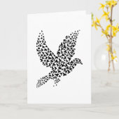 Vredesdove wereldvrede kaart (Gele Bloem)