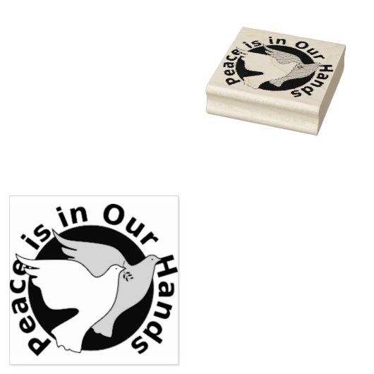 Vredesdoven Rubberstempel (Gestempeld)