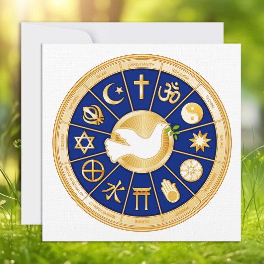 Vredesduif 5,25 inch x 5,25 inch platte Kaart