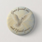 Vredesduif Aangepast Ontwerp voor Knopen... Ronde Button 5,7 Cm (Voorkant)