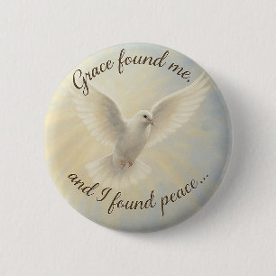 Vredesduif Aangepast Ontwerp voor Knopen... Ronde Button 5,7 Cm