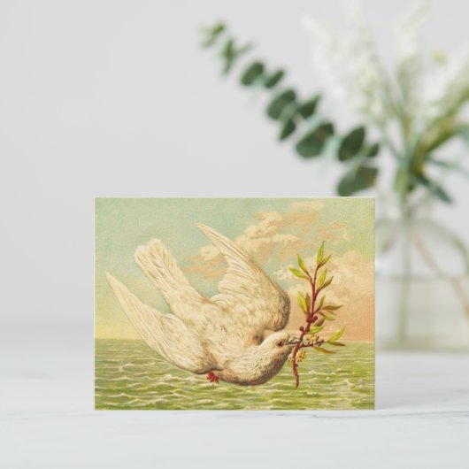  vredesduif briefkaart (Staand voorkant)