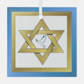 Vredesduif Davidster Ornament (Voorkant)