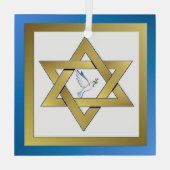 Vredesduif Davidster Ornament (Achterkant)