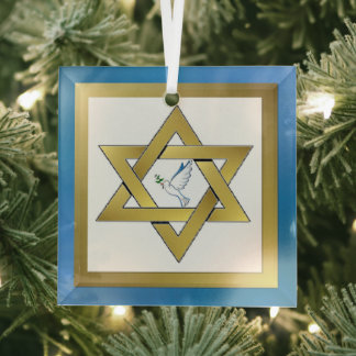 Vredesduif Davidster Ornament