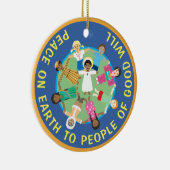 Vredesduif en Jesus Peace Keramisch Ornament (Rechts)