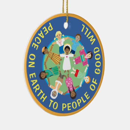 Vredesduif en Jesus Peace Keramisch Ornament (Rechts)