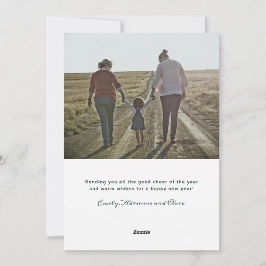 Vredesduif en olijftakken feestdagenkaart (Achterkant)