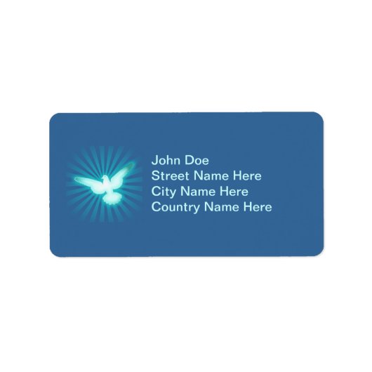 Vredesduif Etiket (Voorkant)