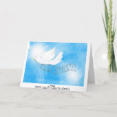 vredesduif feestdagen kaart (Achterkant)