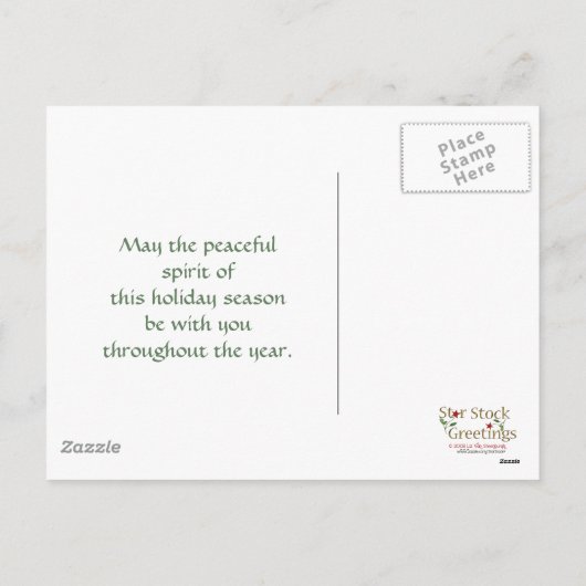 Vredesduif Feestdagenkaart (Achterkant)