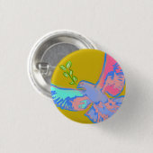 Vredesduif, geen oorlogsgeel ronde button 3,2 cm (Voorkant /achterkant)