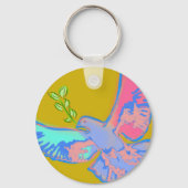 Vredesduif, geen oorlogsgeel sleutelhanger (Voorkant)