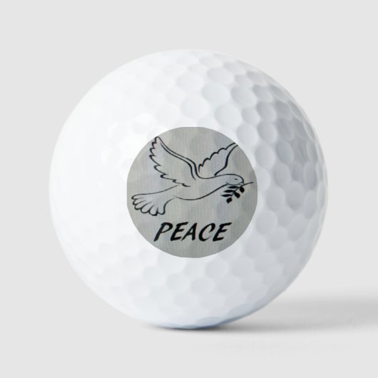 Vredesduif Golfbal Golfballen (Voorkant)