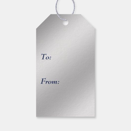 Vredesduif in zilvergrijs tegen een sterrenhemel cadeaulabel (Achterkant)