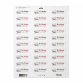 Vredesduif Kerst Retouradres Etiket (Full Sheet)