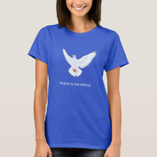 Vredesduif met bewerkbare tekst T-shirt