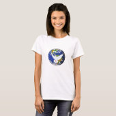 Vredesduif met bewerkbare tekst T-shirt (Voorkant volledig)