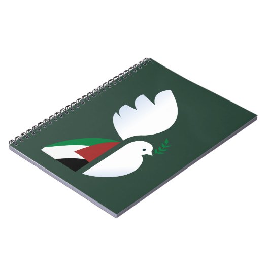 vredesduif met de Palestijnse vlag Notitieboek (Linkerzijde)
