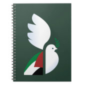 vredesduif met de Palestijnse vlag Notitieboek (Voorkant)