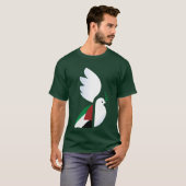 vredesduif met de Palestijnse vlag T-shirt (Voorkant volledig)