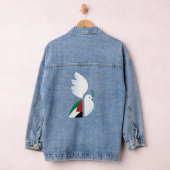 Vredesduif met denim-jas met Palestijnse vlag Denim Jacket (Hangar)