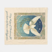 Vredesduif Met Olijftak Decoratie Fleece Deken (Voorkant (Horizontaal))