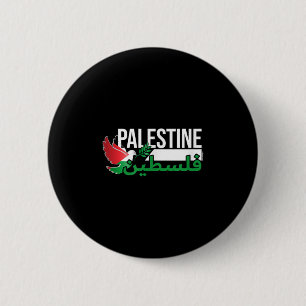 Vredesduif met Palestijnse vlag - Oproep tot vrede Ronde Button 5,7 Cm
