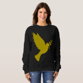 Vredesduif Olijftak Duif Vogel Hippy Trui (Voorkant volledig)