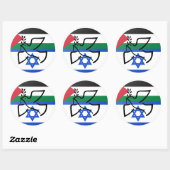 Vredesduif over Israël Palestina Ronde Sticker (Vel)