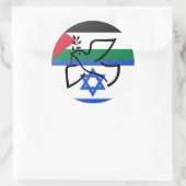 Vredesduif over Israël Palestina Ronde Sticker (Tas)