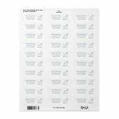 Vredesduif Retouradreslabels Etiket (Full Sheet)