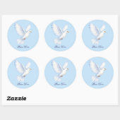 Vredesduif  ronde sticker (Vel)