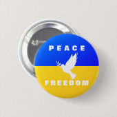 Vredesduif steunt Oekraïense Button (Voorkant /achterkant)