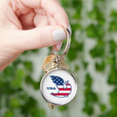Vredesduif. USA Patriottisch Sleutelhanger (Hand)