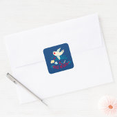 Vredesduif Volkskunst Vogel Vierkante Sticker