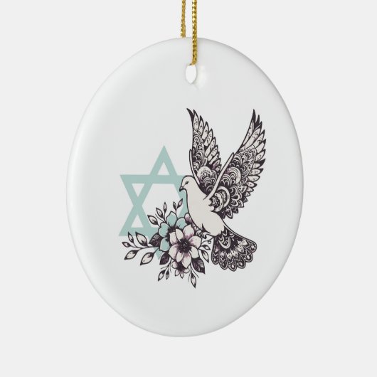 vredesduif voor israël keramisch ornament (Rechts)