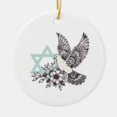 vredesduif voor israël keramisch ornament (Voorkant)
