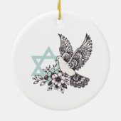 vredesduif voor israël keramisch ornament (Achterkant)