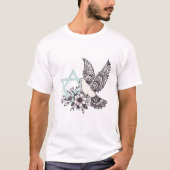 vredesduif voor israël t-shirt (Voorkant)